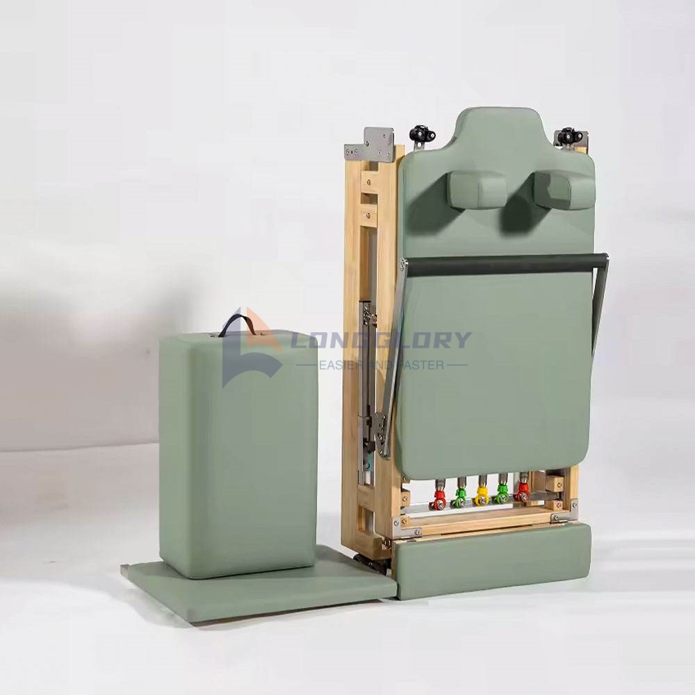 Reformer Pilates pliable en bois de chêne