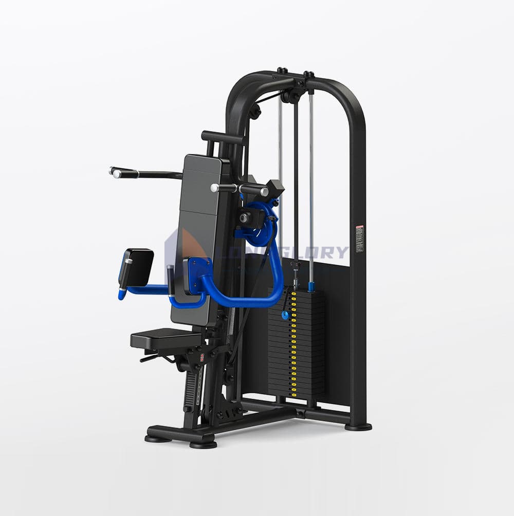 Élévation latérale assise chargée par broches